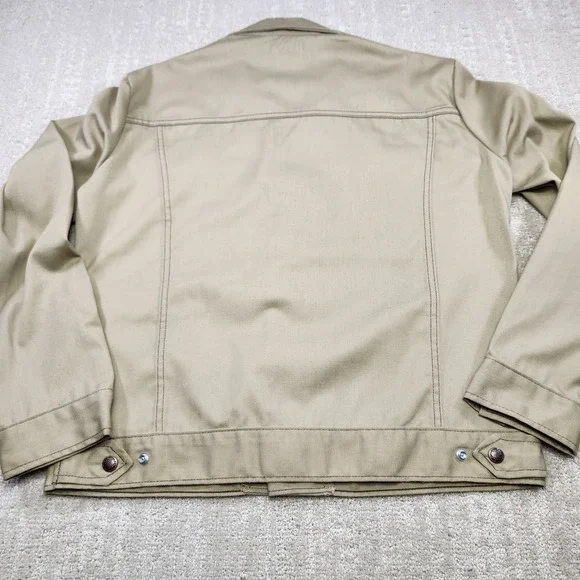 Vintage 70s Trucker Jacket Men Medium Western Permanent Press Snap Front Dagger